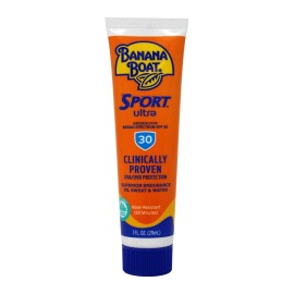 Banana Boat Sport Performance Sunscreen Lotion, SPF 30 1 oz (29 g) (Pack of 4)