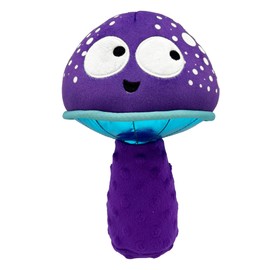 Huxley & Kent for Dogs | Mellow Mushroom (Small) | Funny Dog Toy | Power Plush Dog Toy with Squeaker | Dog Gift | Fun, Durable | H&K Squeaky Dog Toy