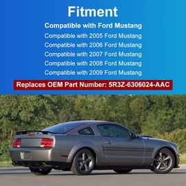 VANJING Compatible with Center Console Armrest Lid Kit Cover Ford Mustang 2005 2006 2007 2008 2009 Replaces 5R3Z6306024AAC Black Armrest Cover