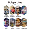 AIMALL 50-Pack Reusable Plastic Tote Bags, Durable Shopping Bags with