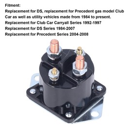KIMISS Car Starter Solenoid, 12V Club Car Starter Solenoid Relay 1013609 for Carryall DS Precedent Series Gas