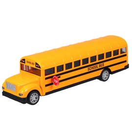 TOYANDONA School Bus Toy Model School Bus Toy Yellow Bus Toy Vehicles Pull Back Bus Toy School Bus Model Car for Children Orange, 21.5 x 5.5 cm