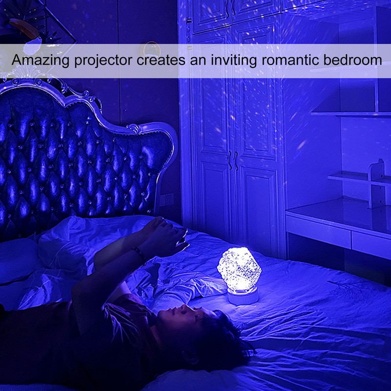 Star LED Night Light Projector USB Rechargeable Blue Light Projector