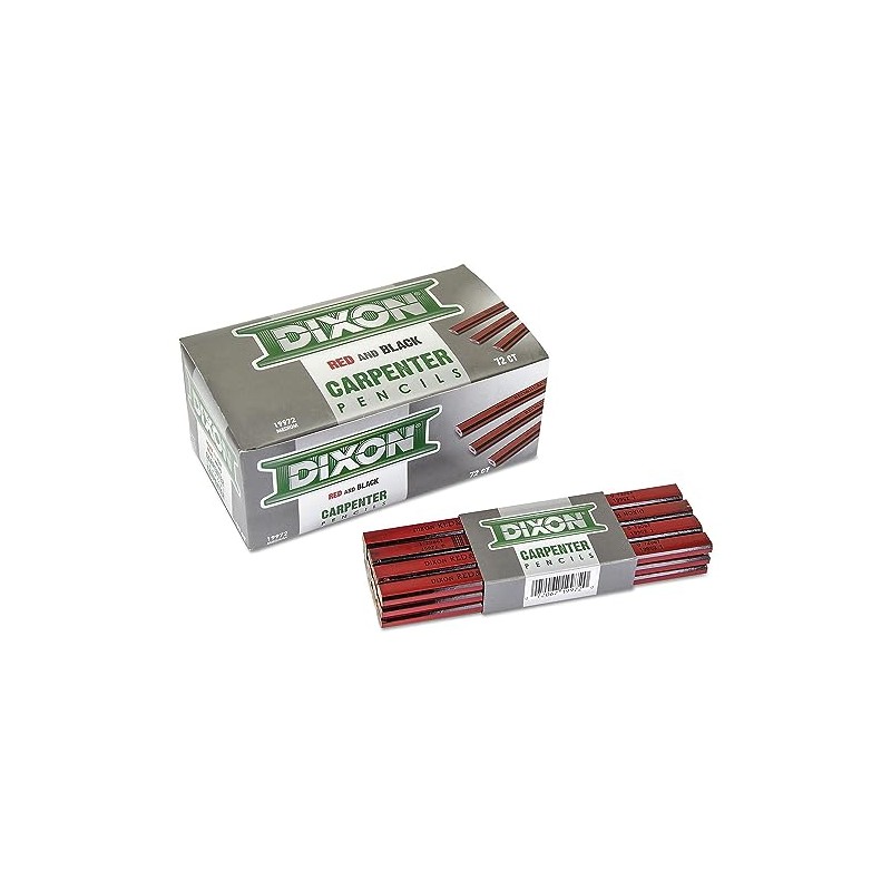 Dixon Carpenter Pencils - 997-m 7"medium flat carpenter pencil [Set