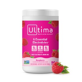 Ultima Replenisher Daily Electrolyte Powder Drink Mix – Sugar Free – Raspberry, 90 Servings – Hydration Powder with 6 Key Electrolytes and Trace Minerals – Keto Friendly, Vegan, Non-GMO