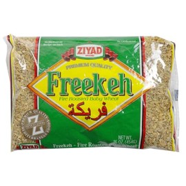 Ziyad Fine Roasted Green Wheat Freekeh, Frikeh, Farik Made from Green Duram Wheat, 16 oz