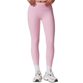 GXGPML (2025 Waisted Leggings for Women - Soft Athletic Tummy Control Yoga Workout Pants for Cycling Dance Tights (GX Zero Series) Pink