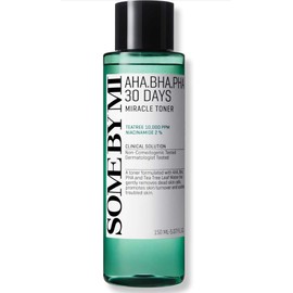 Some AHA BHA PHA 30 Days Miracle, 150ml pH 5.5 Exfoliating Toner with Salicylic Acid for Blackhead Removal Pore Tea Tree Acne Toner for Face Korean Skincare for Acne Prone