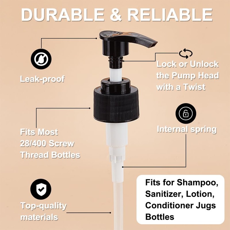 BENECREAT Pack of 12 Replacement Pumps 28-400 Dispenser Replacement Pumps