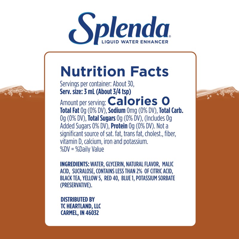 SPLENDA Liquid Water Enhancer Drops, Sugar Free, Zero Calorie, Natural