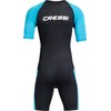 Cressi Tiburon 2 mm Short Sleeves Short Wetsuits, Black/Aquamarine, XS