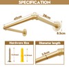 AddGrace Industrial Pipe Clothing Rack 20.5" Gold Clothing Rack DIY