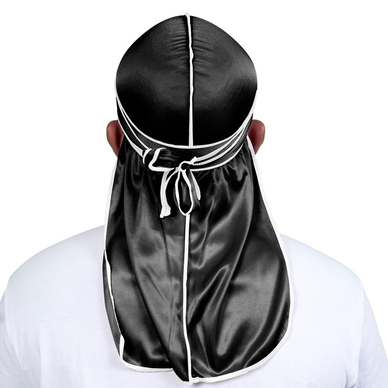 ForceWave Silky Durag for Men Wave Cap Satin Dorag for