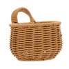 OSALADI Wall-Mounted Kitchen Basket Small Brown Imitation Woven Plastic Container