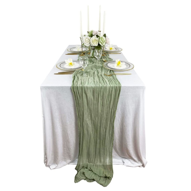 Cheesecloth Gauze Table Runner 90x400CM Large Cheesecloth Table Cloth Soft