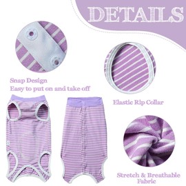 XYTAHDM Hundebody Nach Op Hunde Body Operation Hündin Rüde Hundebody Wundschutz Erholungsanzug für Hund Body Kastration Hund nach der Operation Kegel-Alternative(Lila,XL)