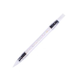 ccHuDE Silicone Nail Art Pen Dual Tipped Nail Rhinestone Picker Dotting Pen Gel Nail Carving Drawing Bursh with Crystal Beads Handle