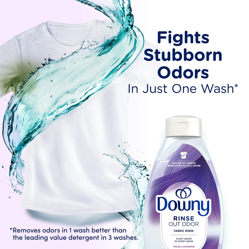 Downy RINSE & REFRESH Laundry Odor Remover and Fabric Softener,
