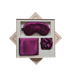 VATSOM Satin Sleep Set for Hair and Skin, Set of 3-1 Pillow Case, 1 Eye Mask, 1 Scrunchie | Gift Set
