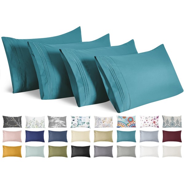 YIYEA Premium 1800 Thread Count Ultra-Soft Microfiber Pillowcase Set -
