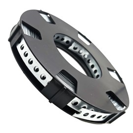 HAFD Perforated Metal Mounting Tape – Galvanised Steel Fixing Strap for Wood, Pipe & Cable Installation – Multi-Purpose Hanger Bracket Strip with Cassette – Rust-Resistant (12mm x 10m)