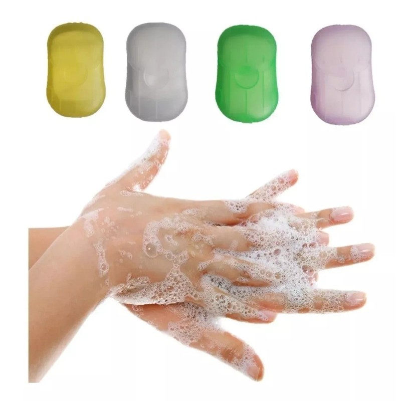 jabon en lamina 40 Jabones Laminitas Para Viaje 2 Pack