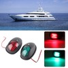 2pcs Waterproof Boat Navigation Light Green Red Marine LED for