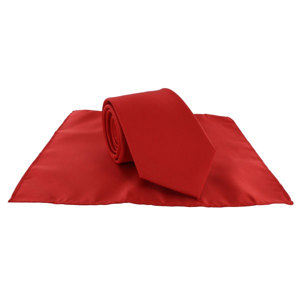 Michelsons of London Plain Wedding Tie & Pocket Square Set