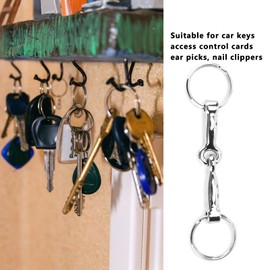 Snaffle Bits Key Chain, Zinc Alloy Pelham Keychain Equestrian Bits Single Connector Horse Bit Key Knot