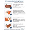 Apollo Exports International AP-30218TC 24" Adjustable Railing Planter, Terra Cotta