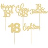 Paquete de 30 adornos para magdalenas de feliz cumpleaños 18