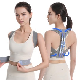 OFIR Posture Corrector for Women Men, Adjustable Back Straightener Posture Corrector Shoulder Brace for Neck Hump, Back Support Brace for Neck Hump, Hunchback, L
