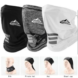 Unbranded Cooling Neck Gaiter Scarf UV Sun Shield Face Mask Cover Cycling Fishing Bandana - White