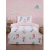 Rapport home Little Mermaids Toddler Duvet Cover Set Soft Microfibre,