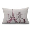 BGBDEIA Eiffel Tower Cushion Cover Paris Eiffel Tower with Love