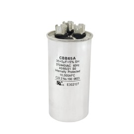 35+5 MFD 370V or 440V Dual Run Start Round A/C Capacitor CBB65B Air Conditioner Capacitors for AC Unit Fan Motor Start or Condenser Straight Cool or Heat Pump.
