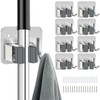 Wensdr 8 Pack Broom Holder Wall Mount, Stainless Steel Broom