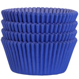 URATOT 100 Pieces Blue Cupcake Liners Cupcake Wrappers Baking Cups Cupcake Cases for Birthday, Wedding, Baby Shower, 2 Inches