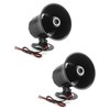 QWORK Electric Siren Horn, 2 Pack DC 12V Security Loud