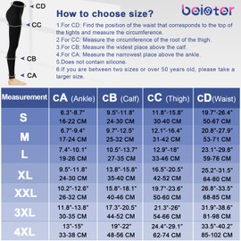 beister Medical Compression Pantyhose for Women & Men, 20-30mmHg Graduated Support Tights, Opaque Footless Waist High Compression Stockings & Leggings for Varicose Veins, Edema, Flight, DVT