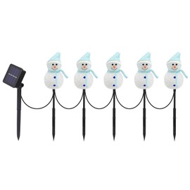 Lanito Christmas Light, Snowman Light, Solar Garden Light, 5 in 1 Christmas Ornament, Lamp, Figurine, LED, Garden Light, Outdoor, Recessed Type, Automatic Night Light, Waterproof, Garden Decoration, Christmas Decoration (5 in 1, Blue)