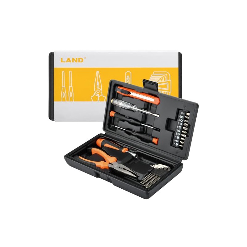 LAND 22-Piece Compact Tool Kit with Toolbox