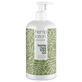 Hanf Körperlotion 500 ml bei Unreiner & Trockener Haut, Pickeln, Juckreiz, Schweißgeruch - Auch zur Pflege bei Pilzinfektionen, Ringelflechte – Vegan Body Lotion von Australian Bodycare