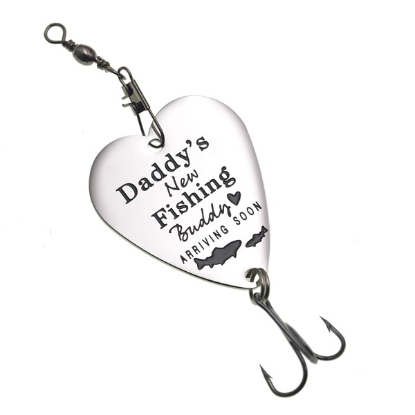 Gifts for New Dads Grandpa Fishing Lures Pregnancy Announcement Gift for Husband from Wife Sweetest Day Gifts for Him Dad Christmas Fisherman Gifts (Daddy's New Fishing Buddy Arriving Soon)