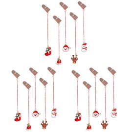 Operitacx 15 pcs Christmas Bookmarks Kids Bookmark File Bookmark memo Card Paper Clips Office Book Mark Christmas Tree Ornament Merry Christmas Bookmark Small and Fresh Pendant Metal