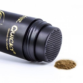 Hair Quicky® Premium Hair Fibres, Pouring Hair, Scattered Hair, Instant Effect on Secret Corners, Partial Bald, Hair Loss and Light Hair, for Men and Women, Natural Keratin, 12 g, Light Brown