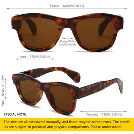 SHEEN KELLY Retro Sqaure Chunky Sunglasses for Men Women Trendy Vintage Rectangular Thick Frame Design Shades 90s Eyewear