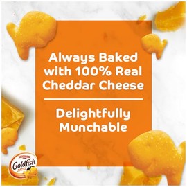 Goldfish Goldfish Cheddar Cheese Crackers, Baked Snack Crackers, 1 oz On-the-Go Snack Packs, 20 Count Box