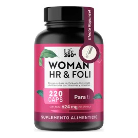 Life 360 Woman Hr  Foli 220 Caps Colgeno Y Vitaminas Sabor Sin sabor                                                                                  