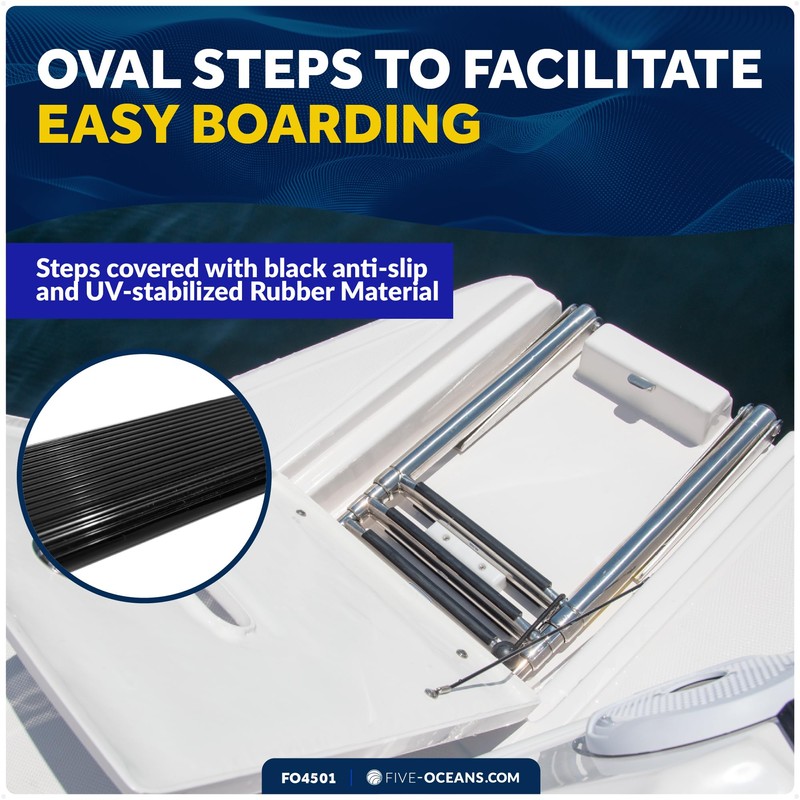 Five Oceans 2 Step Telescoping Swim Ladder, Over Platform -